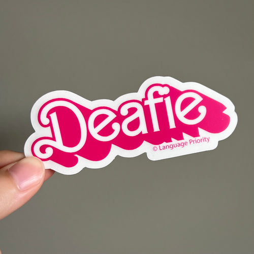Deafie Sticker (Clear)