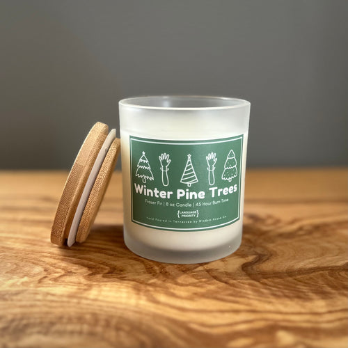 Winter Pine Trees Candle