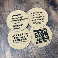 Load image into Gallery viewer, Deaf Advocacy Coasters (Set of 4)