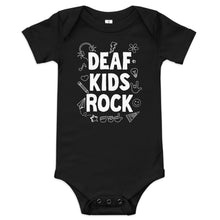 Load image into Gallery viewer, Deaf Kids Rock (Doodles) Baby Onesie