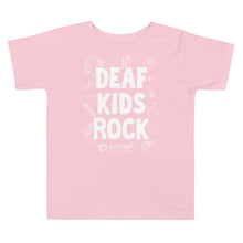 Load image into Gallery viewer, Deaf Kids Rock (Doodles) Toddler Short Sleeve Tee