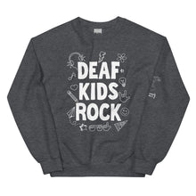 Load image into Gallery viewer, Deaf Kids Rock (Doodles) Crew Neck Sweatshirt