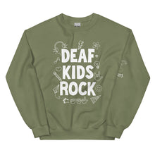 Load image into Gallery viewer, Deaf Kids Rock (Doodles) Crew Neck Sweatshirt