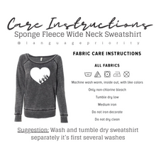 Load image into Gallery viewer, L-O-V-E Wide Neck Sweatshirt (Sponge Fleece)
