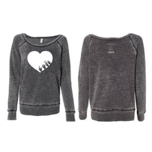 Load image into Gallery viewer, L-O-V-E Wide Neck Sweatshirt (Sponge Fleece)