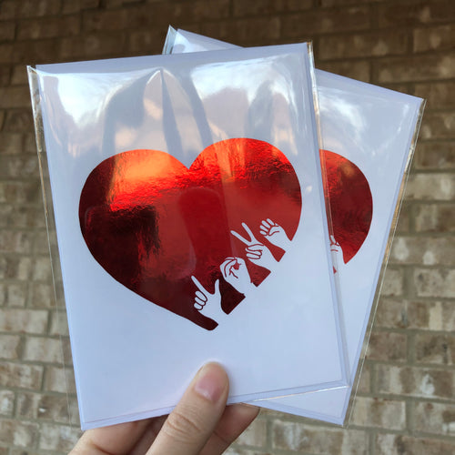 L-O-V-E  Handmade Foil Card