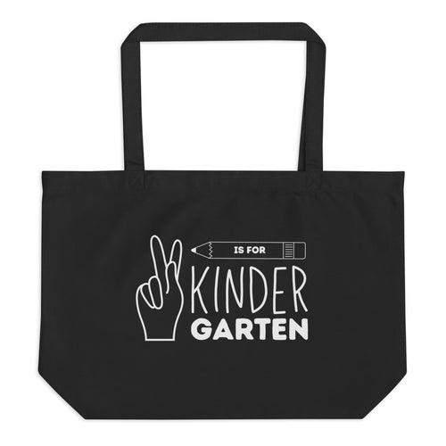 K is for KINDERGARTEN Large Tote Bag