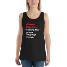 Load image into Gallery viewer, Language Deprivation Unisex Tank Top