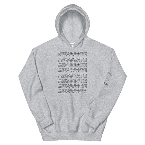 ADVOCATE Hoodie (Black Font - Print on Front)