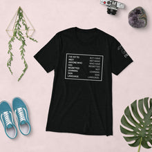 Load image into Gallery viewer, “I’VE YET TO MEET ANYONE WHO HAS REGRETTED LEARNING SIGN LANGUAGE” Short Sleeve Tee (Triblend)