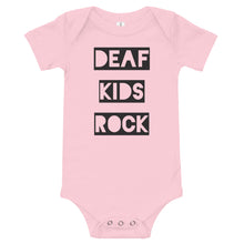 Load image into Gallery viewer, DEAF KIDS ROCK Baby Short Sleeve One Piece