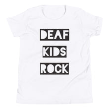 Load image into Gallery viewer, DEAF KIDS ROCK Youth Short Sleeve T-Shirt