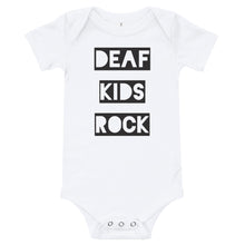 Load image into Gallery viewer, DEAF KIDS ROCK Baby Short Sleeve One Piece