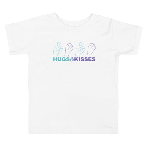 HUGS & KISSES Toddler Short Sleeve (Black & White) Tees