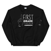 Load image into Gallery viewer, FIRST GRADE TEACHER Crew Neck Sweatshirt
