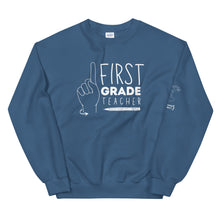 Load image into Gallery viewer, FIRST GRADE TEACHER Crew Neck Sweatshirt