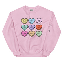 Load image into Gallery viewer, Deaf Community Hearts Crew Neck Sweatshirt
