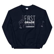 Load image into Gallery viewer, FIRST GRADE TEACHER Crew Neck Sweatshirt