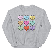 Load image into Gallery viewer, ASL Slang Hearts Crew Neck Sweatshirt