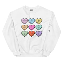 Load image into Gallery viewer, ASL Slang Hearts Crew Neck Sweatshirt
