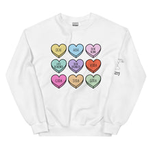 Load image into Gallery viewer, Deaf Community Hearts Crew Neck Sweatshirt