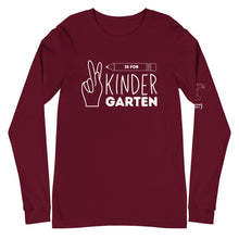 Load image into Gallery viewer, K is for KINDERGARTEN Long Sleeve Tee