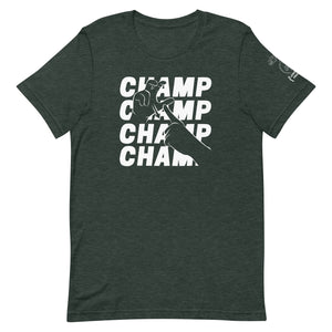 CHAMP - Short Sleeve Tee (White Ink - 100% Cotton)