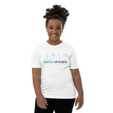 Load image into Gallery viewer, HUGS &amp; KISSES Youth Short Sleeve (Black &amp; White) Tees