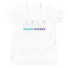 Load image into Gallery viewer, HUGS &amp; KISSES Youth Short Sleeve (Black &amp; White) Tees