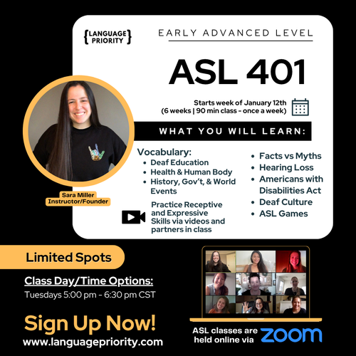 ASL 401 Online Classes