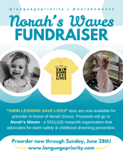 Load image into Gallery viewer, "Swim Lessons Save Lives" - Adult Short Sleeve Tee (Preorder)