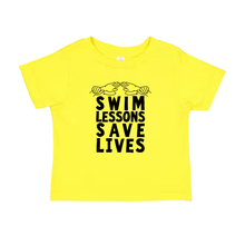 Load image into Gallery viewer, "Swim Lessons Save Lives" - Toddler Short Sleeve Tee (Preorder)