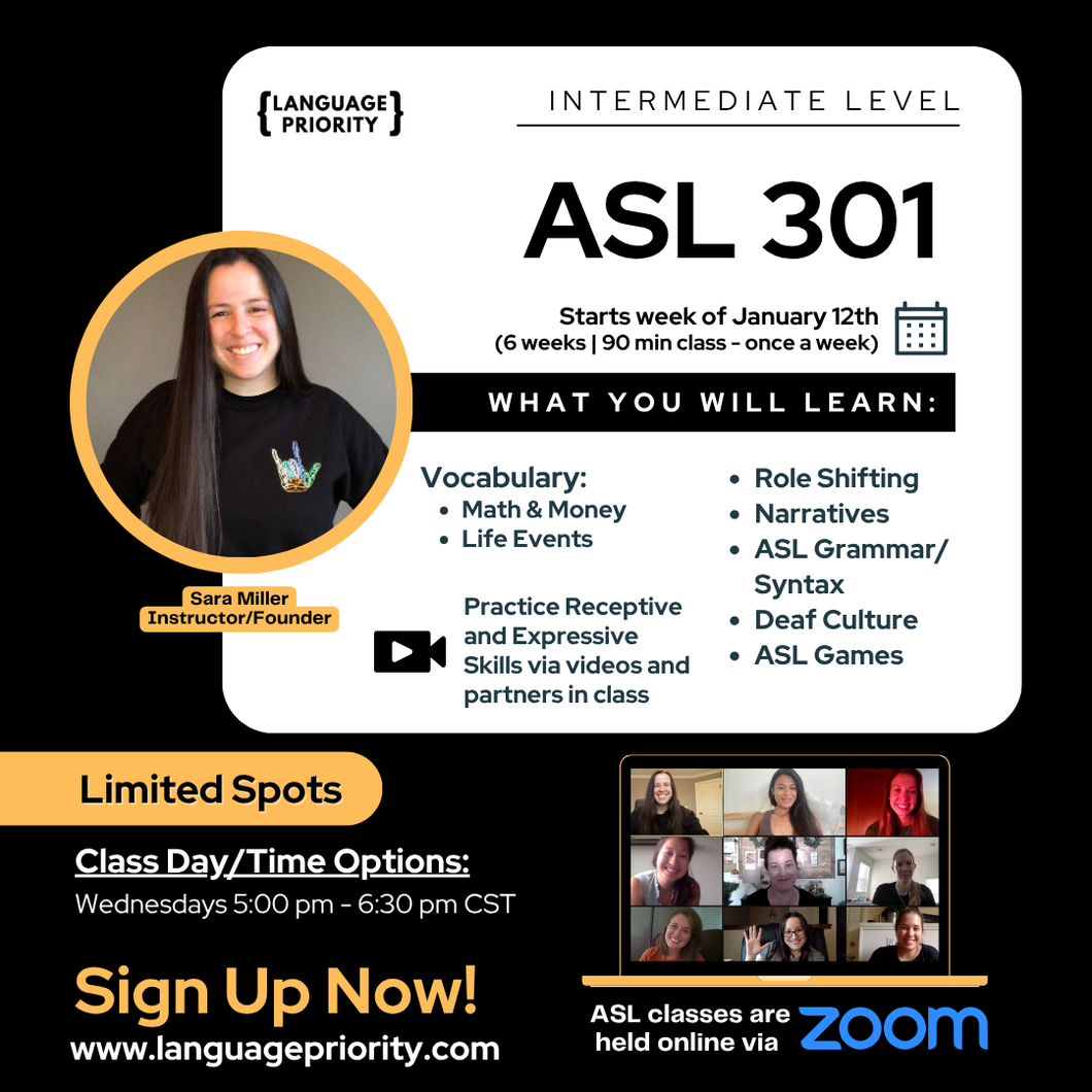 ASL 301 Online Classes