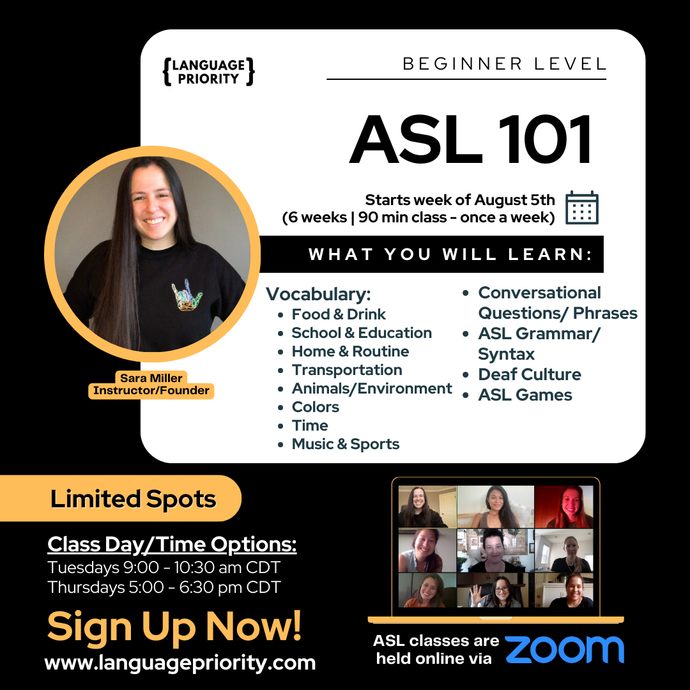 ASL 101 Online Classes