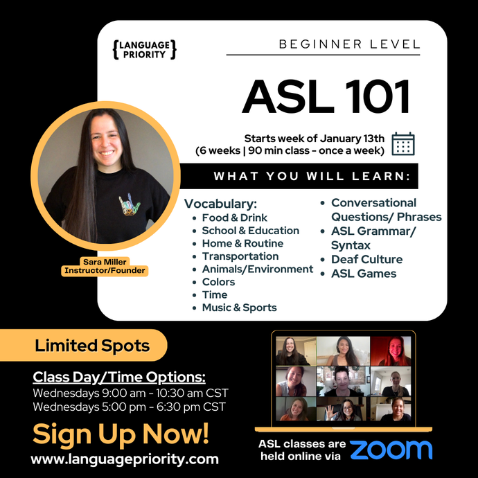 ASL 101 Online Classes