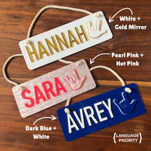 Load image into Gallery viewer, Custom Acrylic Hanging Name Sign