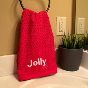 Jolly AF Embroidered Towel (Kitchen & Bathroom Decor)