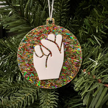 Load image into Gallery viewer, Holiday Cheer (ASL Initial) Ornament