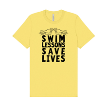 Load image into Gallery viewer, "Swim Lessons Save Lives" - Adult Short Sleeve Tee (Preorder)