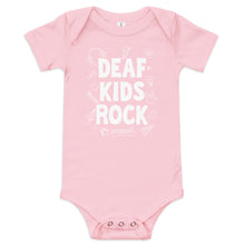 Load image into Gallery viewer, Deaf Kids Rock (Doodles) Baby Onesie