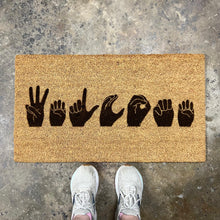Load image into Gallery viewer, WELCOME (ASL) Door Mat