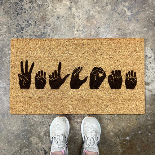 WELCOME (ASL) Door Mat