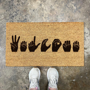 WELCOME (ASL) Door Mat