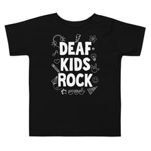 Load image into Gallery viewer, Deaf Kids Rock (Doodles) Toddler Short Sleeve Tee
