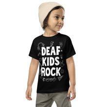 Load image into Gallery viewer, Deaf Kids Rock (Doodles) Toddler Short Sleeve Tee