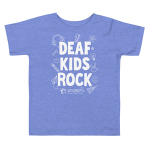 Deaf Kids Rock (Doodles) Toddler Short Sleeve Tee