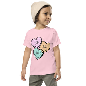 Deaf Kids Rock (Candy Hearts) Toddler Short Sleeve Tee