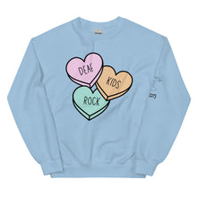 Load image into Gallery viewer, Deaf Kids Rock (Candy Hearts) Crew Neck