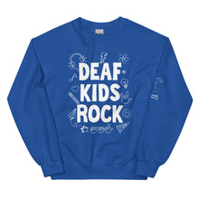 Load image into Gallery viewer, Deaf Kids Rock (Doodles) Crew Neck Sweatshirt