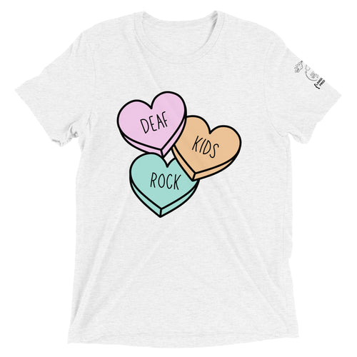 Deaf Kids Rock (Candy Hearts) Short Sleeve Tee